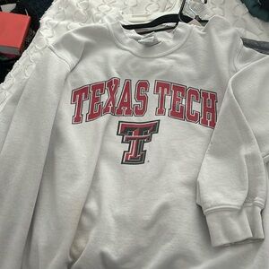 texas tech white crewneck